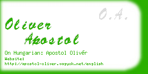oliver apostol business card