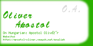 oliver apostol business card